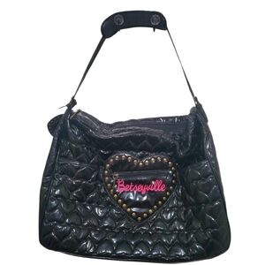 Betsey Johnson Black Quilted Shoulder Bag